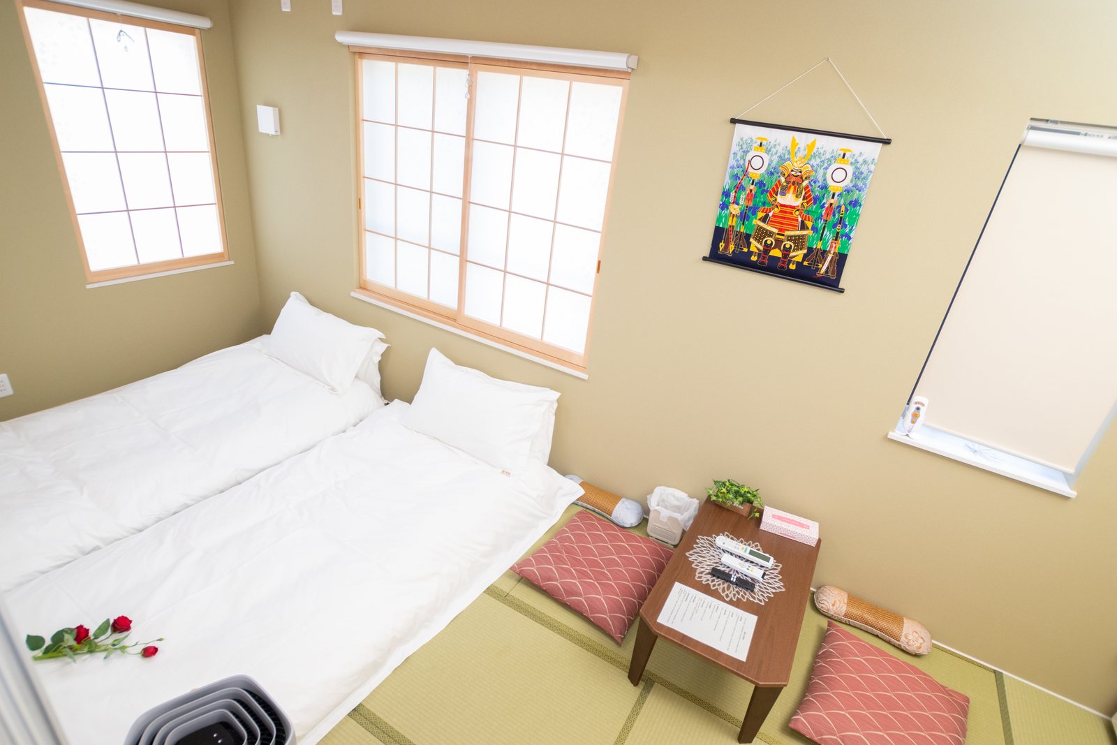 Room 401 Japanese tatami room with futons and low table